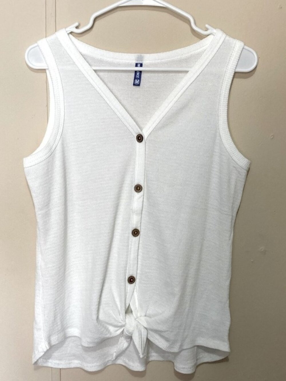 Front tie tank top
